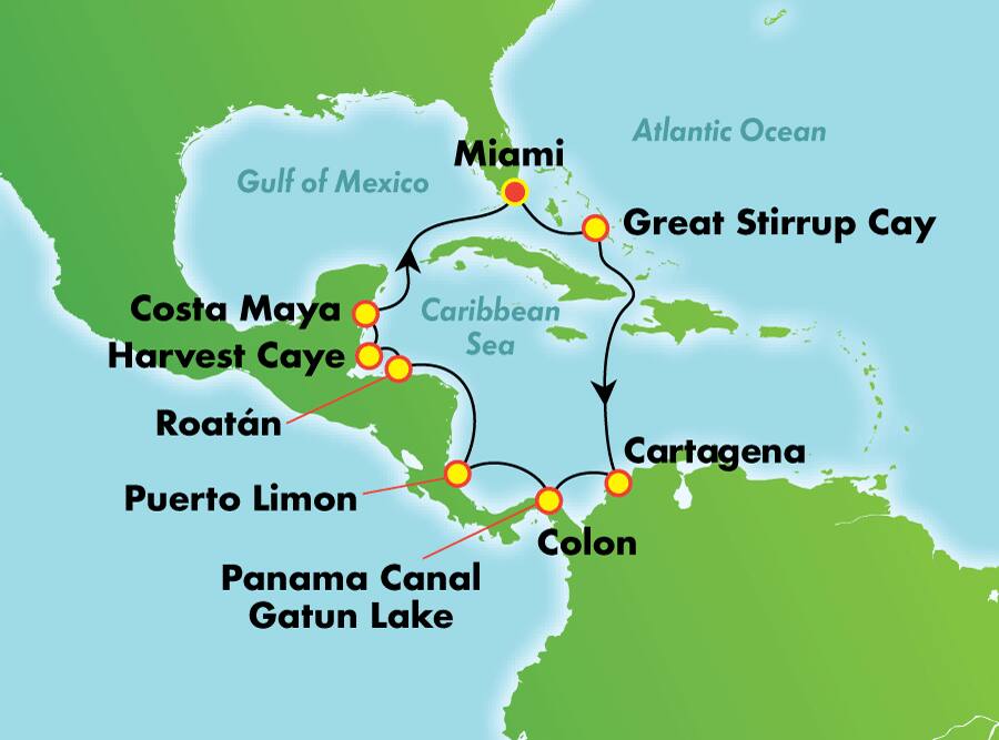 12-Day Picturesque Panama Canal, Costa Rica & Cartagena from Miami 12-Day Picturesque Panama Canal, Costa Rica & Cartagena from Miami